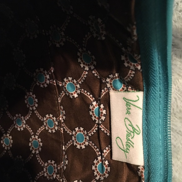 Vera Bradley Totally Turquoise small purse - Picture 7 of 11